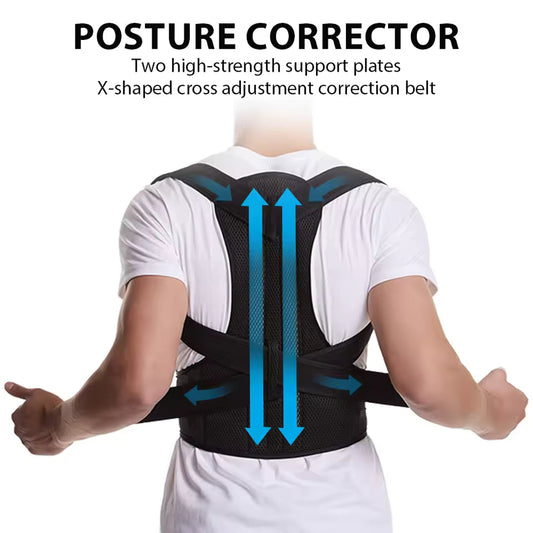 Back Brace Posture Corrector for Women & Men, Adjustable Back Lumbar Support Belt